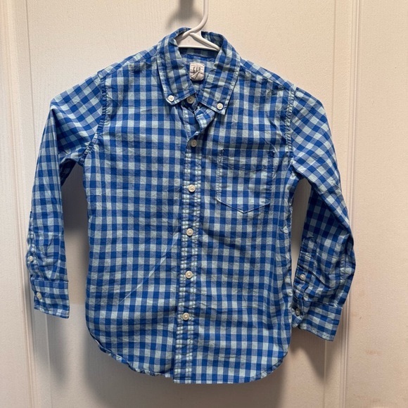 GAP Other - Gap Kids plaid long sleeve button up boys shirt size small, dress up or school